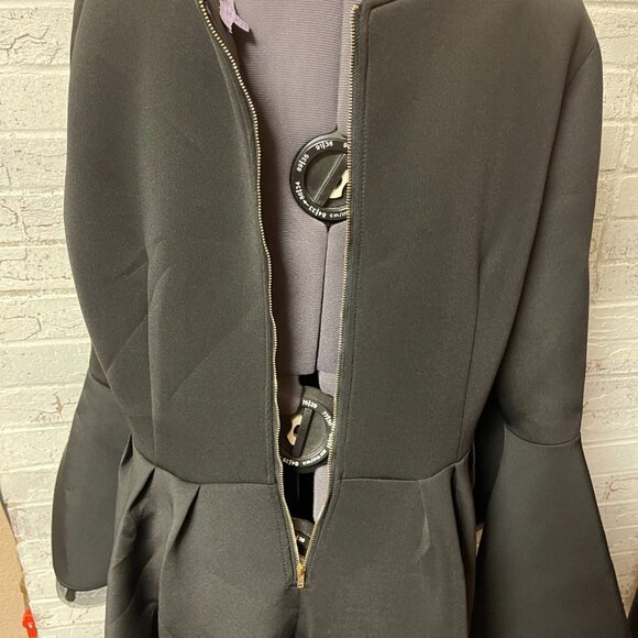 Eien USA Black Bell Sleeve Fit & Flare Dress โ 3XL โ Dramatic Flounce Hem โ Goth - Picture 6 of 10